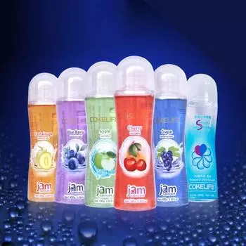 100г Съедобный фруктовый вкус Смазка для тела для улучшения секса пар на водной основе Blue Berry