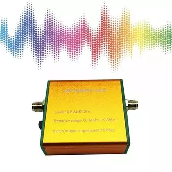 100K-6Ghz RF Amp FullBand Amplifier Preamp SMA Female Connector High Linearity UltraLow NoiseGain Amplifier