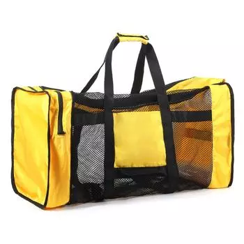 100л сетчатая спортивная сумка для подводного плавания, плавания, пляжного и спортивного инвентаря чёрный