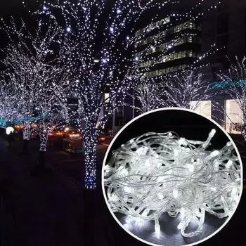 100LED гирлянды для праздника, свадьбы, вечеринки, ресторана, бара, украшения для дома и сада One Size белый