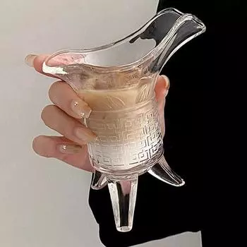 100ML Funny Antique Tea Cup, Noble, Ancient Emperor Three Legged Mug, Creative Wine Glass Glassware 100ML