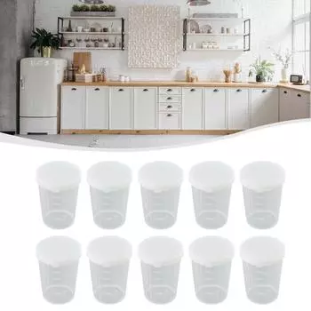 100ML Measuring Cup 10pcs 30ML Plastic Transparent With Graduated 30ml