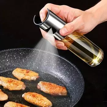 100ml Premium Glass Olive Oil Sprayer For Cooking And Outdoor Camping Kitchen Oil Spray Bottle With Adjustable Nozzle