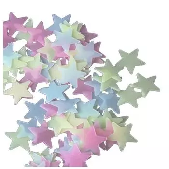 100PC детская спальня флуоресцентные светящиеся в темноте наклейки на стены со звездами