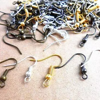 100Pcs/500Pcs Earring Hook Coil Ear Wires для самостоятельного изготовления ювелирных изделий Ремонт выводов 100pcs