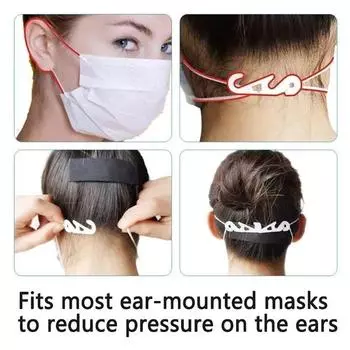 100PCS Adjustable Anti-slip Silicone Mask Ear Grips salvaorejas Mascarillas Extension Hook Masks Face mask Buckle Holder 50PCS