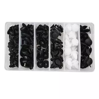 100pcs Auto Fastener Clip Car Fender Push Retainer Pin Rivet Bumper for Door Trim Panel Retainer, Box Package