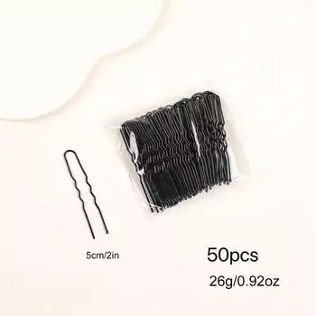 100Pcs Bobby Pins,2.2 Black Hair Pins Kit Hairpins for Women Girls Kids Hairdressing Salon Secure Hold Wave Hairgrip Hairclip