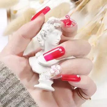 100Pcs/Box Nail Art Tips No Crease Ultra-thin Transparent Artificial Nail Form Mold 8