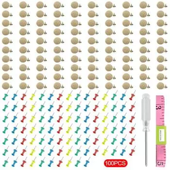 100Pcs Buckles Universal Car Interior Ceiling Cloth Fixing Screw Cap Roof Snap Rivets Retainer Automotive Headliner Repair Butto бежевый