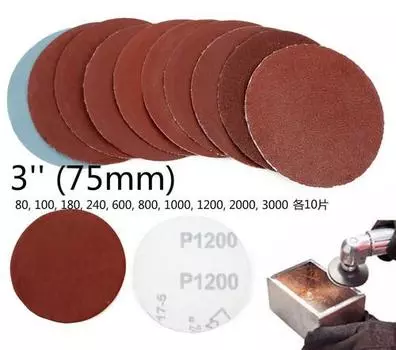 100pcs Car Sander Discs Sanding Polishing Pads Sandpaper Set 3inch/75mm 3000Grit