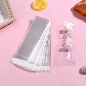 100Pcs Clear Self Sealing Long Candy Treat Bags 5X20Cm Pretzel Rod Bags Resealable Bag For Packaging Candy Gifts Favors 1