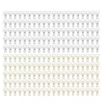100pcs Clips Heart Style Long Tail Shape Metal Iron Hollow Design Mini Fun Clips for D Gold