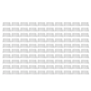 100pcs Cosmetic Bag Waterproof Dustproof 6 Compartments Transparent Travel Organizer for Makeup Acce