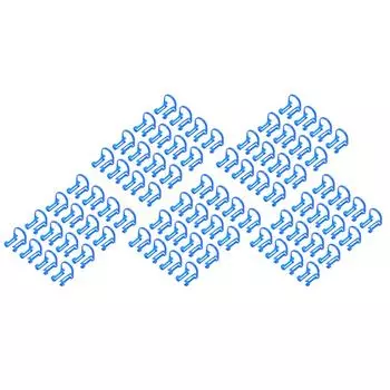100PCS Cotton Roll Holder Clip Dental Clinic Orthodontic Mouth Supplies Plastic Blue Compact