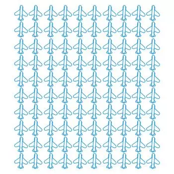 100Pcs Cute Paper Clips Plane Shape Design Covered Wire Bright Color Fancy Paperclips for Scrapbook