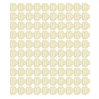 100 шт. милые скрепки для бумаги в форме желтой чашки прочные металлические изысканные цветные детские скрепки для дома и школы