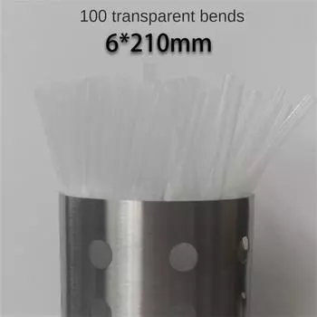 100pcs Disposable Flexible Drinking Straw Plastic Straw Bendable Straw For Restaurant Wedding Bar Party Accessories