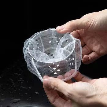 100Pcs Disposable Sink Filter Mesh Bags Strainer Waste Filter Kitchen Sewer Drains Drainage Hole Anti-blocking Garbage Bag Nets