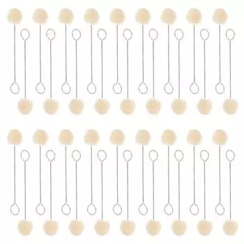 100Pcs DIY Craft Leather Wool Balls Painting Brush Leatherworking Tools Clothes Painting 100Pcs 15cm