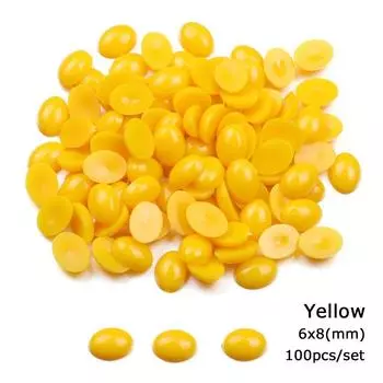 100Pcs Dolls Eyes Safety Flat Noses for Dolls Oval Plastic Safety Eyes Doll Accessories 6/8mm