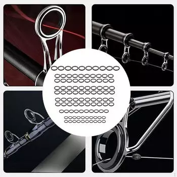 100Pcs Fishing Rod Guides Tips Replacement Kit Tool Strong Accessories Ceramic for