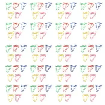 100 шт. Скрепки для бумаги Footprint с повышенным сопротивлением скольжению, металлизированные скрепки для Scra