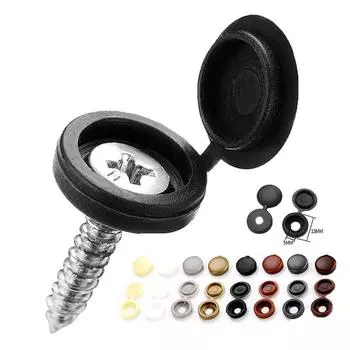 100 шт. навесной пластиковый колпачок для винтов, гайки, складные защитные колпачки, кнопки для автомобильной мебели, декоративные гайки, болты, фурнитура