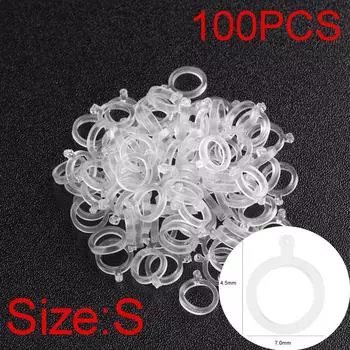 100pcs Hot Transparent Stretcher Fishing tackle pellet lure White PE Pellet Bait Bands Baitbands S