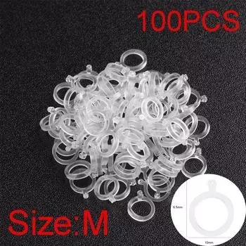 100pcs Hot Transparent Stretcher Fishing tackle pellet lure White PE Pellet Bait Bands Baitbands M