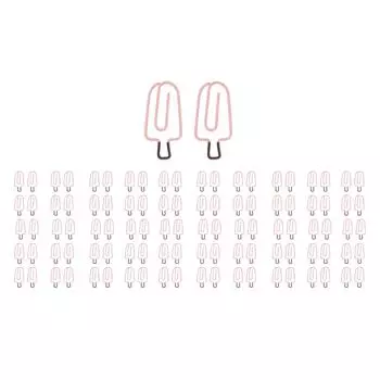 100PCS Ice Cream Paper Clips Metal Funny Cute Paper Clamp for Office School Supplies