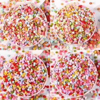 100 шт. Мини 6 мм маникюрный цветок лотос ромашка смоляной орнамент ремесла серьги украшения для DIY нейл-арт аксессуары as the picture