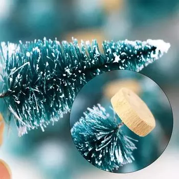 100PCS Mini Christmas Tree Sisal Silk on Cedar Pine Christmas Tree Christmas Window Decoration Christmas Desktop Decoration 10PCS белый