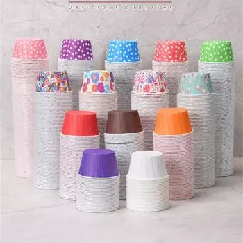 100Pcs Muffins Large Cups Paper Cupcake Wrappers Baking Cases Muffin Boxes Cake Cup DIY Cake Tools Kitchen Baking Supplies