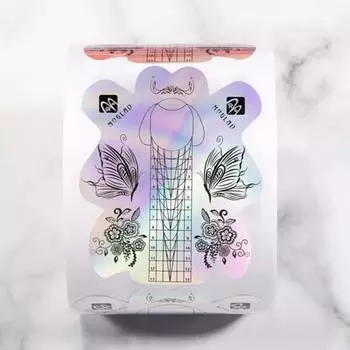 100Pcs Nail Guide Stickers Exquisite Pattern Moisture-proof Plastic Acrylic UV Gel Nails Extension Nail Art Form Stickers Nail Supplies 100pcs