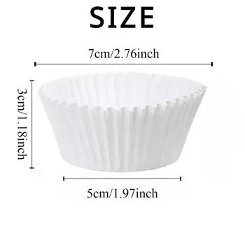 100PCS/pack Disposable Cupcake Lining Paper Dessert Cookie Cake Chocolate Paper Mold DIY Wedding Birthday Party Decoration