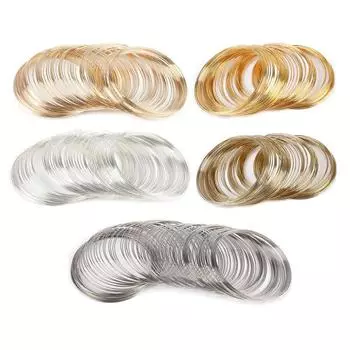 100Pcs Память Бисероплетение Стальной Проволоки Браслет Изготовление Ювелирных Изделий 1 чёрный