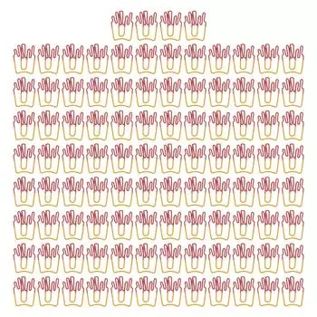 100Pcs Paper Clips Cute French Fries Shape Electroplating Process Lightweight Portable Metal Papercl