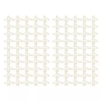 100pcs Paper Clips Portable Anti Rust Electroplating Gold Cute Airplane Shaped Metal Paper Clip for