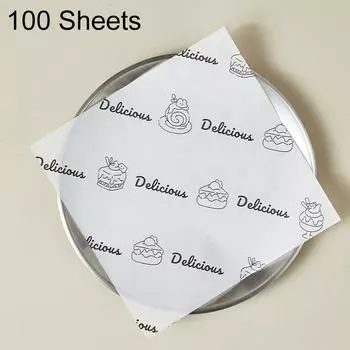 100Pcs Paper Sheets Baking Packing Paper Hamburger Cupcake Food Basket Liner Deli Wax 7 x7 Cushion Paper Greaseproof Paper 18*18cm