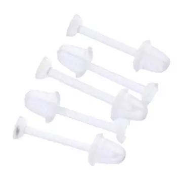 100Pcs Plastic Earring Posts And Backs Clear Ear Pins And Backs Earnuts Earring