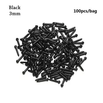 100Pcs Plastic Plastic Craft Doll Eyes Curved Plastic Safety Curved Eyes Doll Puppet 3mm