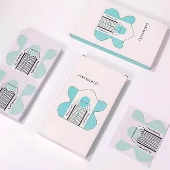 100Pcs/set Nail Extension Supplies Nail Extension Stencil Nail Paper Tray Nail Salon 100Pcs/set