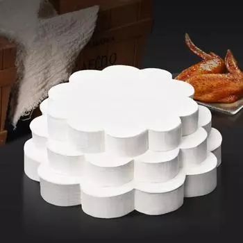 100 шт. белые круглые кружевные силиконовые масляные коврики для фритюрницы, выпечки, гриля, бумаги для кухни