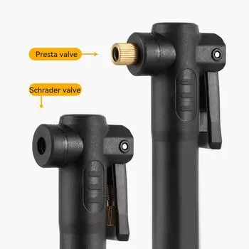 100PSI Bicycle Air Pump AV/FV Multifunction Hand Pump Non-slip Grip Portable Bicycle Pump with Bracket Cycling Accessories