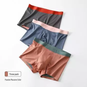 100S бесшовные дышащие мужские трусы-боксеры телесного цвета из модала и шелка Lenzing, дорожная упаковка XL (Recommended 120-140 kg)