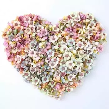 100шт 2 см мини-искусственный цветок ромашки голова DIY свадебный праздник гирлянда декор разноцветный