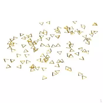 100шт 3D металлические полые треугольники DIY Скрапбукинг/дизайн ногтей 3 мм