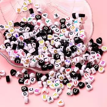 100шт 7 мм бусины с буквами сердце любовь бусины-разделители для изготовления ювелирных изделий