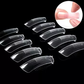 100шт акриловые накладные ногти для дизайна ногтей полностью натуральные